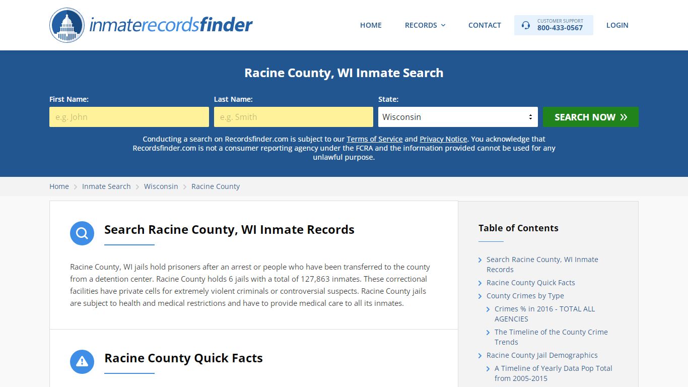 Racine County, WI Inmate Lookup & Jail Records Online